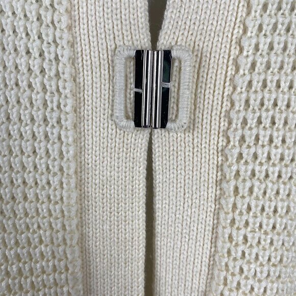 Chico's Cardigan Sweater Acrylic Wool Ivory Cream Women's Size 4‎ - Picture 4 of 6